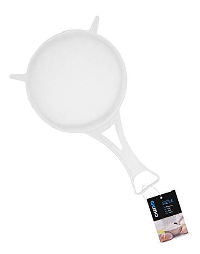 Image of Chef Aid 12cm Wide Nylon Mesh Plastic Strainer in White - Ideal for Draining, Straining, and Washing Beans, Fruits, Vegetables, Salads, and More - BPA Free, Dishwasher Safe