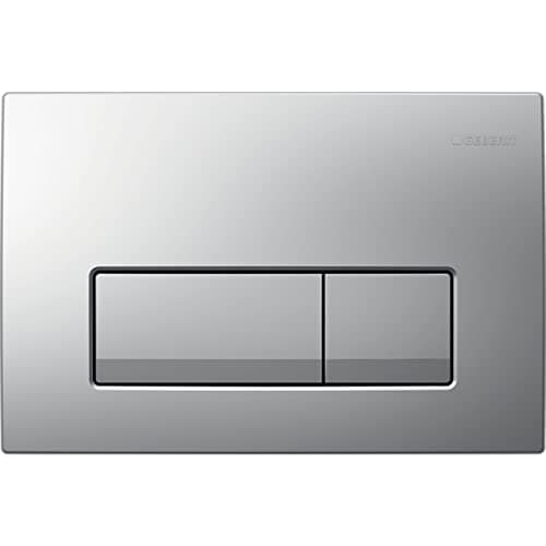 Image of Geberit Delta 50 actuator plate, 2-flush flush (matt chrome-plated)
