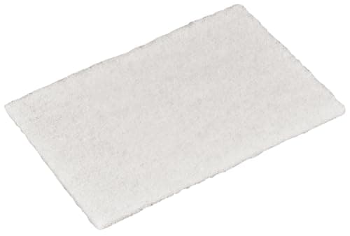 Image of ABENA White Scouring Pads |22.5x15x0.8cm|10 Pack| White Abrasive Washing Up Sponge. Effective Scouring Sponge For Scouring Floors And Other Hard Surfaces. Scratch Free Cleaning Scourers.