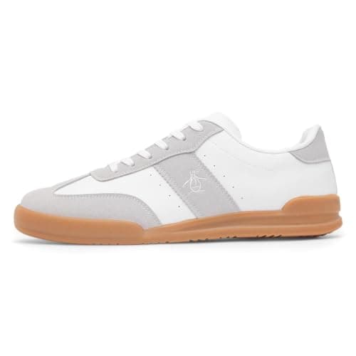 Image of Original Penguin Mens Trainers White/Grey 10 UK
