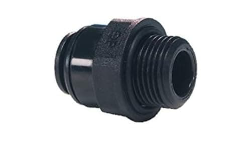Image of Metric John Guest, Speedfit Straight Adaptor 12mm Tube OD x 1/2" BSP Thread