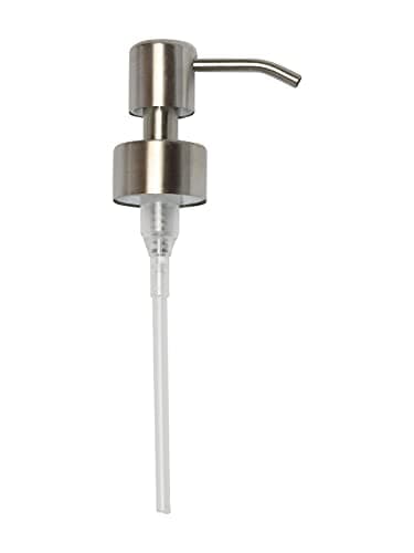 Image of Kapitan Soap Dispenser Pump Head Replacement Spare for Standard 28/400 (26 mm - 28mm) Neck Size, Stainless Steel Brushed Finish