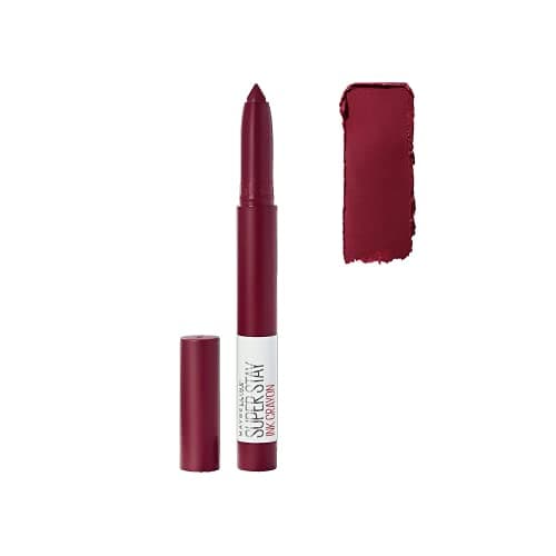 Image of Maybelline Lipstick Superstay Matte Ink Crayon, Longlasting With Precision Applicator, 55 Make It Happen, 1 Count, Pack Of 1