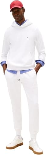 Image of Tommy Hilfiger Men’s Flag Logo Tracksuit with Hood, White (White), L