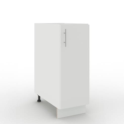Image of JD Greta Adjustable Kitchen Base Unit - 300mm - Base Cabinet with Door (No Worktop) - White Matt