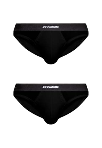 Image of DSQUARED2 Twin Pack Brief DCX200070 (IT, Text, S, Regular, Regular, 001- Black)