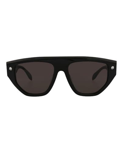 Image of Alexander McQueen Am0408s Sunglasses, Black-Black-Grey, 54