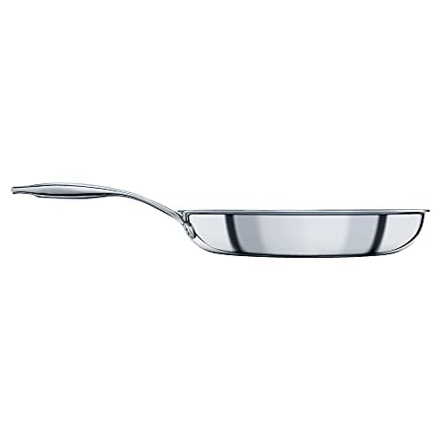 Image of Circulon SteelShield Stainless Steel Frying Pan 28cm - Induction Frying Pan with Hybrid Non Stick, Metal Utensil Safe, Oven & Dishwasher Safe Cookware