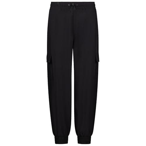 Image of Trespass Womens Active Trousers Halfway - Tracksuit Bottoms with Elasticated Hem, Quick Dry Walking Hiking Cargo Pants, Activewear Trousers with Pockets Black