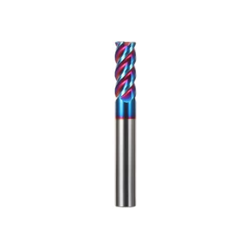 Image of Hilpaty Tungsten Carbide End Mill Bit 6.0 * 50mm, HRC65 NACO4 Coated, 4 Flute VHM Mill Bit, Performance CNC Milling Bits for Metal, Carbon Steel, Stainless Steel, Alloy Steel