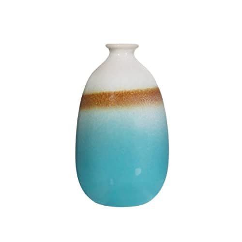 Image of Sass & Belle Dip Glazed Ombre Turquoise Vase