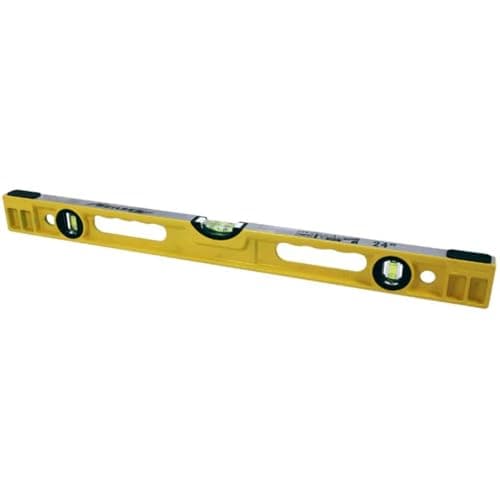 Image of Neilsen CT4207 24in 600mm Heavy Duty Spirit Level with Cast Aluminium Frame 90 Degree and 180 Degree Vials Milled Surface Hammer Assist Pads for Scaffolding