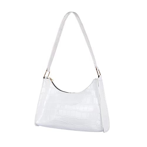 Image of Creaher Retro shoulder bag for Women, Classic Clutch Shoulder Bag Large Capacity Handbag for Daily Use Shopping (White)