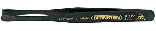 Image of Bernstein 5-193 Plastic Forceps 120 mm Straight/Flat/Broad Points Conductive