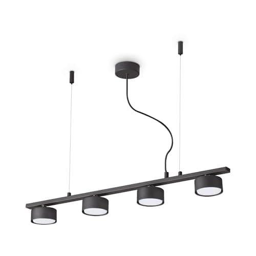 Image of Ideal Lux Minor - Indoor 4 Lights Ceiling Linear Pendant Lamp Black