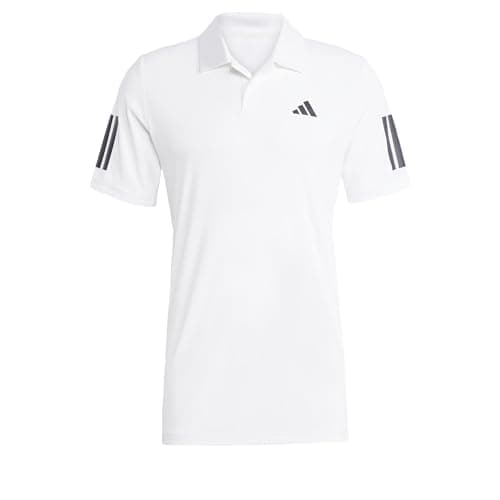 Image of adidas Men's Club Tennis 3-Stripes Polo Shirt, White, L