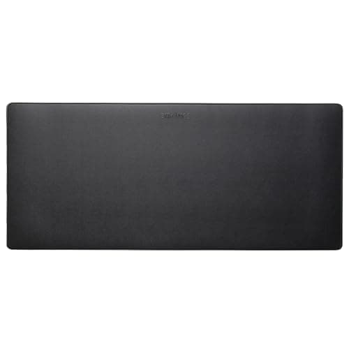 Image of ENHANCE PU Leather TCG Playmat - Faux Leather Tabletop Card Playmat with Smooth Surface, Stitched Edges - Compatible with Pokemon, YuGiOh, MTG, Lord of the Rings, and Other TCG and LCG - Black