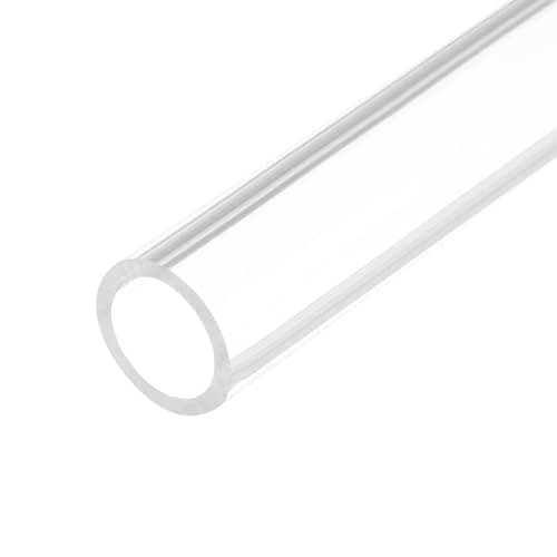 Image of sourcing map Acrylic Pipe Clear Rigid Round Tube 12mm ID 16mm OD 6" for Lamps and Lanterns, Water Cooling System - 150mm