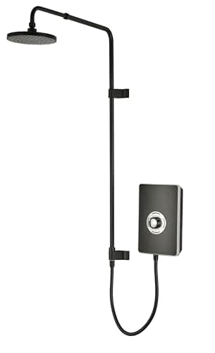 Image of Triton Showers Collections UNIQ® | Shower Electric | 9.5 KW I Matte Black I Electrical Showers | with Rainfall Showerhead and Anti Twist Hose | Best Electric Shower Units for Bathrooms