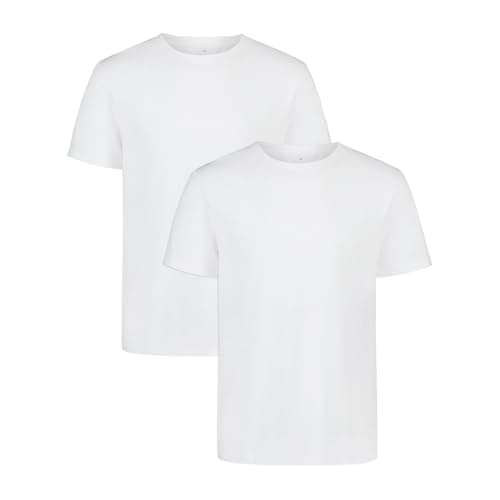 Image of Under Armour Men's Cotton Crew Neck Undershirt 2 Pack – Tagless Soft Stretch Fit, Breathable & Sweat-Wicking Base Layer – White T-Shirt