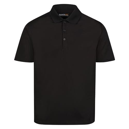 Image of Regatta Professional Mens Pro Wicking Casual Polo Short Sleeved T Shirt Black