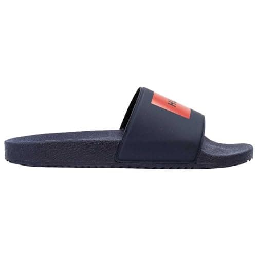 Image of HUGO Men's Timein Slides with Logo on the Strap Size, darkblue, 9.5 UK