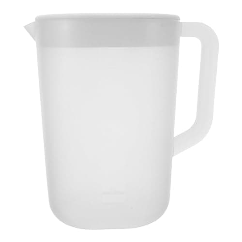 Image of FESTFENDS Plastic Juice & Iced Tea Pitcher with Strainer Lid - Large Drink Jug with Handle & Measuring Scale for Hot/Cold Lemonade, Water, Coffee Serving and Refrigerator (2000ml)