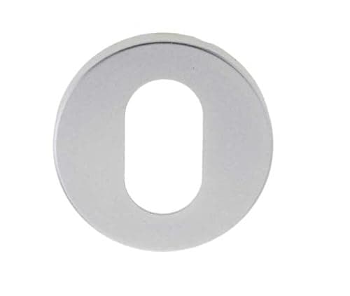 Image of Kooples Hardware Oval Profile Escutcheon – Satin Anodised Aluminium Keyhole Cover for Euro Cylinder Locks