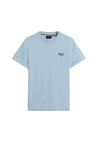 Image of Superdry Unisex Vl Embroidered Relaxed Tee T-Shirt, Monaco Blue, XXL