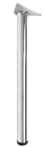 Image of GTV Adjustable Breakfast Bar Round Worktop Support Table Leg 710, 820, 1100 (820 mm, Polished Chrome)