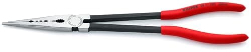 Image of KNIPEX Long Reach Needle Nose Pliers with Transverse Profiles with Plastic Coating 280 mm, 28 71 280