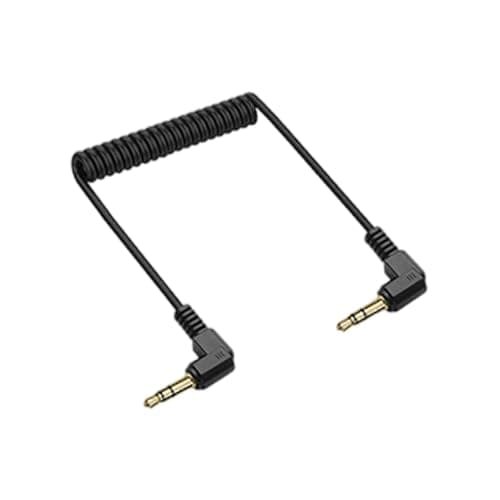 Image of Whoasyst Retractable 3.5mm Right Angled Sound Coiled Cable Spring Designs Flexible Metal Wire Suitable for Mobile Devices Flexible Spring Wire