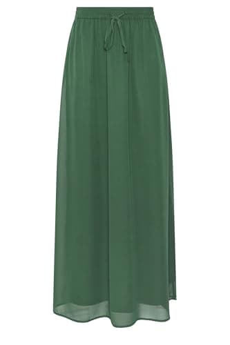 Image of Long Tall Sally - LTS Tall Forest Green Tie Waist Maxi Skirt - Women's