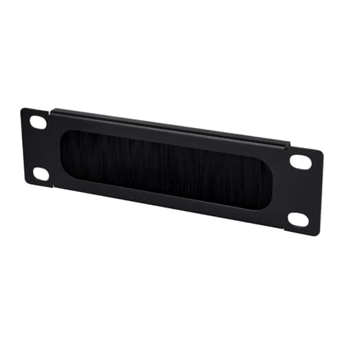 Image of GeeekPi Cable Entry Panel with Brush Strip - 1U - 7inch - For DeskPi RackMate TT Network Cabinets & Network Cables - Black