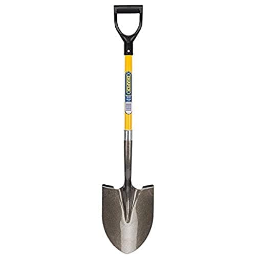Image of Draper 43216 Round Point Shovel with Fibreglass Shaft, Yellow and Grey