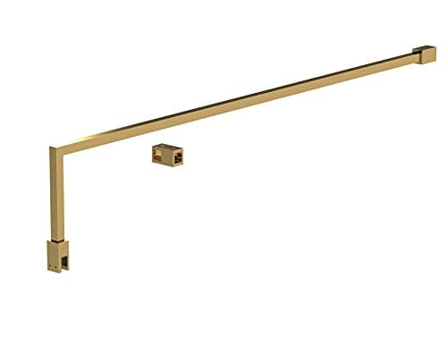 Image of nuie FIX025 Wetroom Accessory Modern Bathroom Wetroom Screen Support Arm, 15mm x 150mm x 1000mm, Brushed Brass