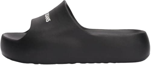 Image of Tommy Jeans Women’s Chunky Flatform Pool Slides, Black (Black), 6