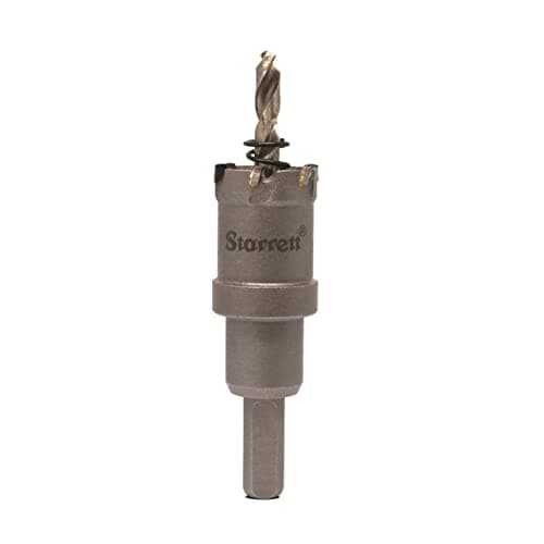 Image of Starrett Carbide Tipped Hole Saw - CTD25 TCT Deep Cut Holesaw Cutter - For Metal Stainless Steel Iron Aluminium - 25mm
