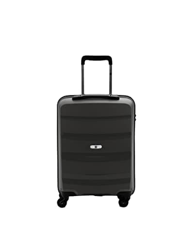 Image of BIBA | Trolley Travel Suitcase, Cabin Suitcase Carri G CR20, Trolley Handle, Zip Closure, PP Polypropylene, Black Color