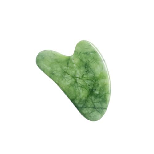 Image of Gua Sha Massage Tool, Natural Jade Scraping Facial Tool for Spa Acupuncture Therapy Treatment On Face Back, Arms, Neck, Shoulder Stone Guasha Neck Beauty Slimming Massager Skin Caring