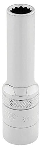 Image of Draper 32818 Metric 3/8-Inch Square Drive Hi-Torq 12-Point Deep 8 mm Socket , Blue