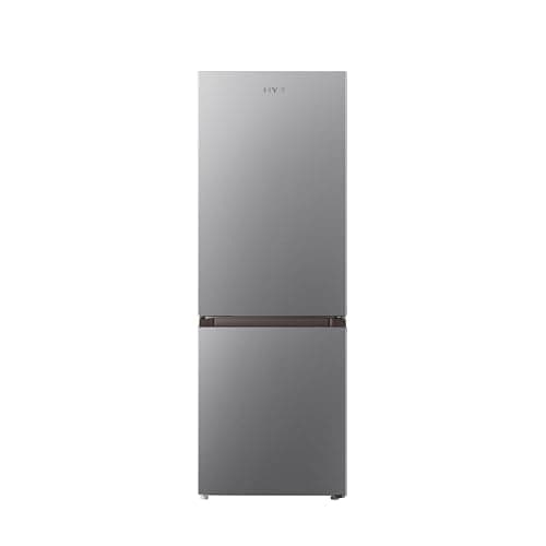 Image of HYE Fridge Freezer - Freestanding Fridge Freezer, 143cm Height, 49.5cm Width, 175L Capacity, Quiet 39 dB Operation, Suitable for Couples & Families, Silver - RF01FF175S18