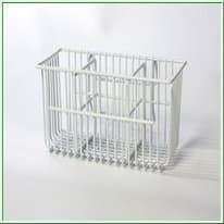 Image of White Plastic Coated Wireware Cutlery Draining Basket