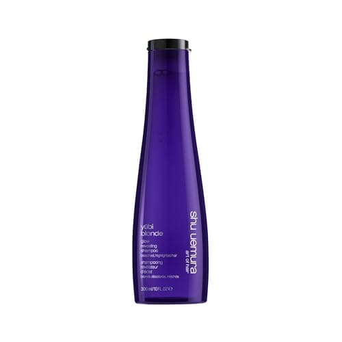 Image of Shu Uemura, Glow Revealing Shampoo Yubi Blonde, Bleached/Highlighted Blonde Hair, Enriched with White Peony & High-Tech Cool Pigment, For Smooth and Shiny Hair, 300 ml