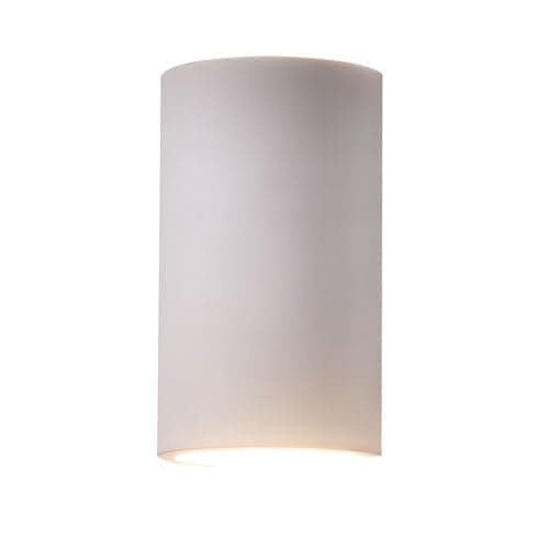 Image of White Plaster Wall Light, Modern Home Lighting, 2 x GU10 Bulbs Required, LED Compatible, 130mm Width, 220mm Height, 88mm Depth