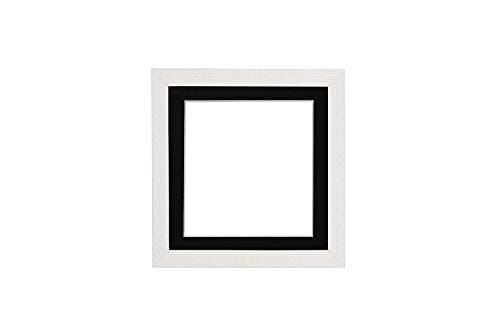 Image of 3D Deep Box Frame Range Picture/Photo/Poster Frame Poster Display with Bespoke Mount - White Distressed Frame with Black Mount - 14"x11" for A4 pictures