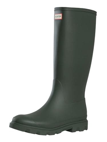 Image of Hunter Mens Downpour Tall Wellington Dark Olive 10 UK