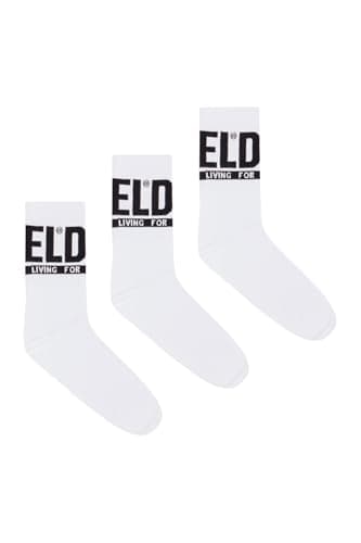 Image of Diesel_SKM-RAY-THREEPACK_SOCKS_White_L