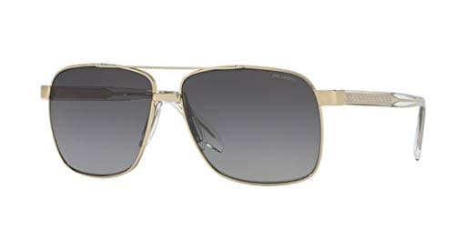 Image of Versace Mens Sunglasses (VE2174) Pale Gold/Grey Metal,Acetate,Steel - Polarized - 59mm