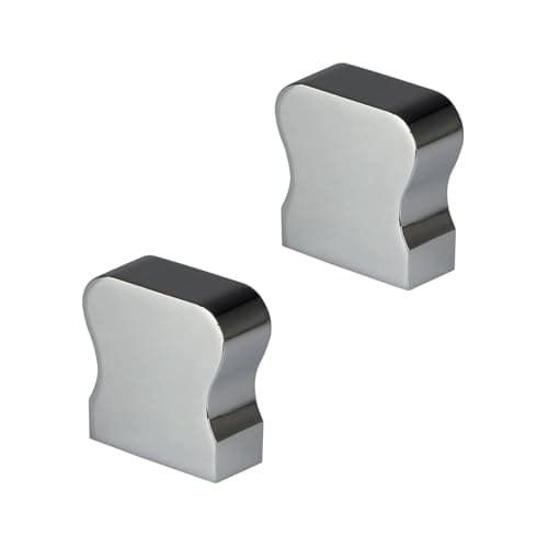 Image of Jackson Woodturners Forge Chrome HR Handrail End Cap – Pair | Modern Stair Accessory for HR Profile Handrails | Chrome Finish